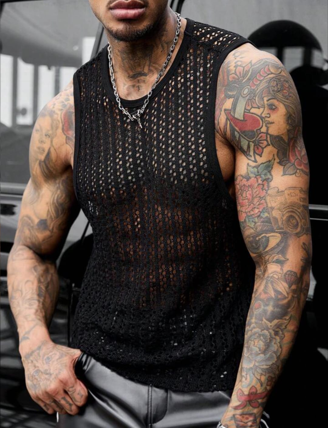 Midnight Net Tank Top